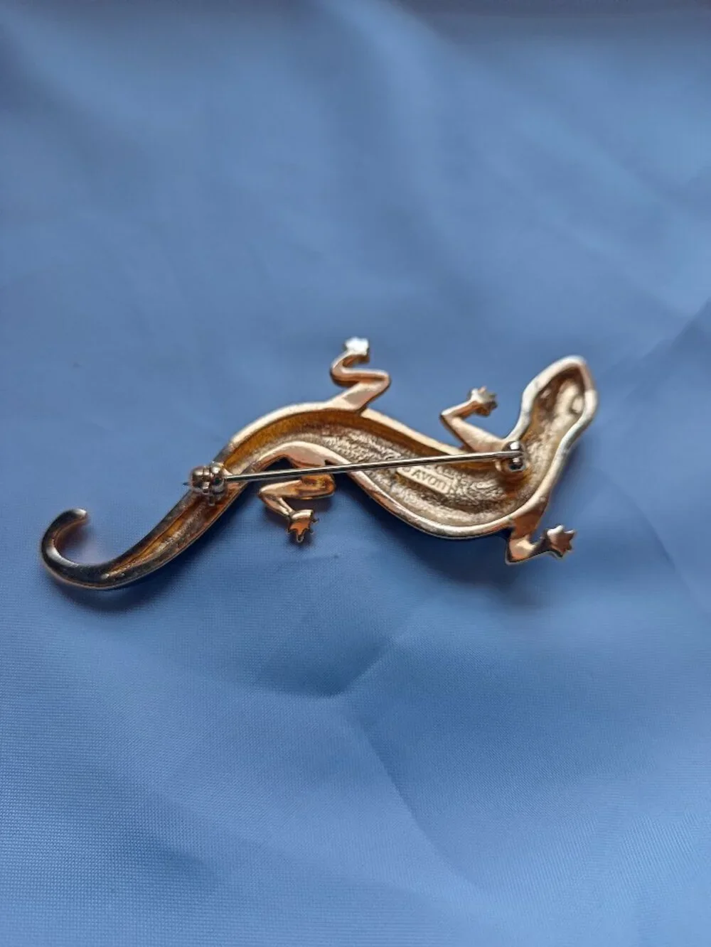 Avon Black Salamander Brooch